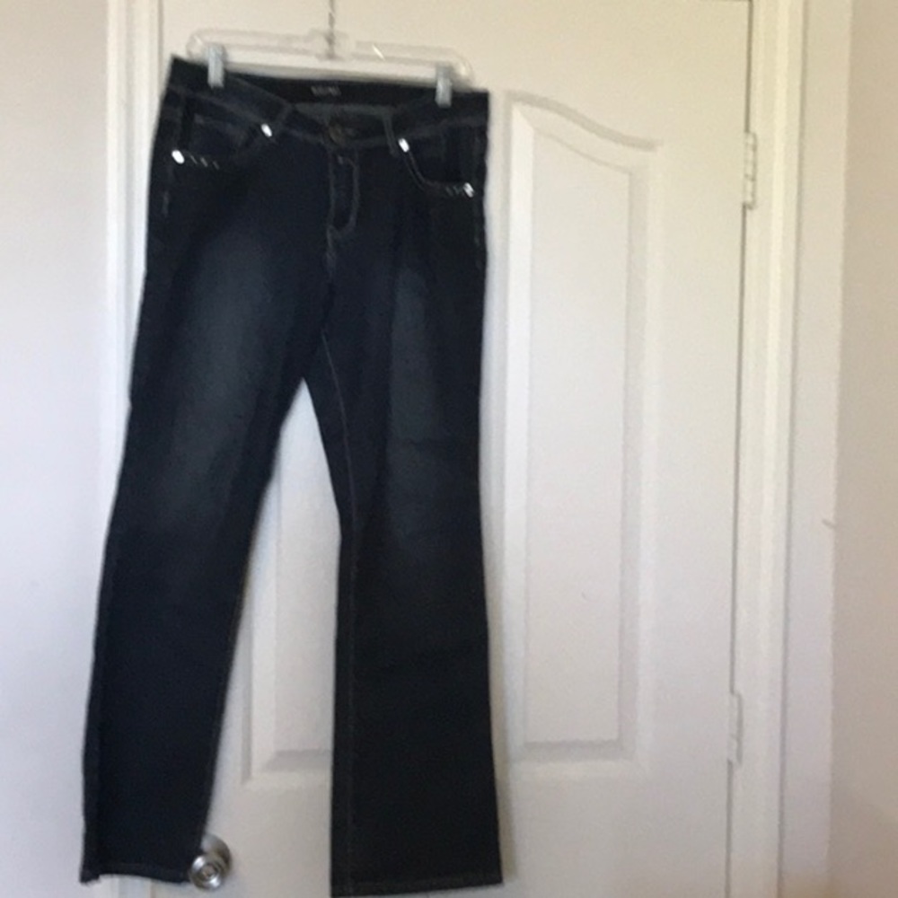Dark denim perfect stretch jeans, average fit